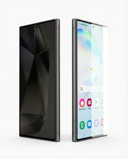 Samsung Screen Protector – Blickschutz Panzerglas (2 Stück + Kameraschutz)