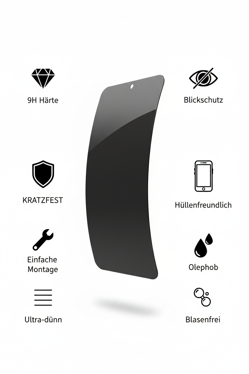 Panzerglas Features - Versuch mit korrektem Kratzfest